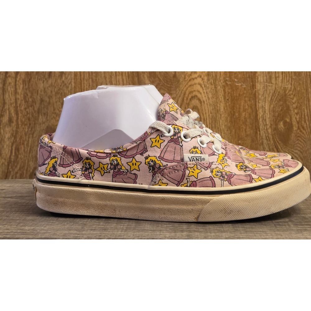 Vans X‎ Nintendo Princess Peach Authentic Shoes Womens 6 Mens 4.5